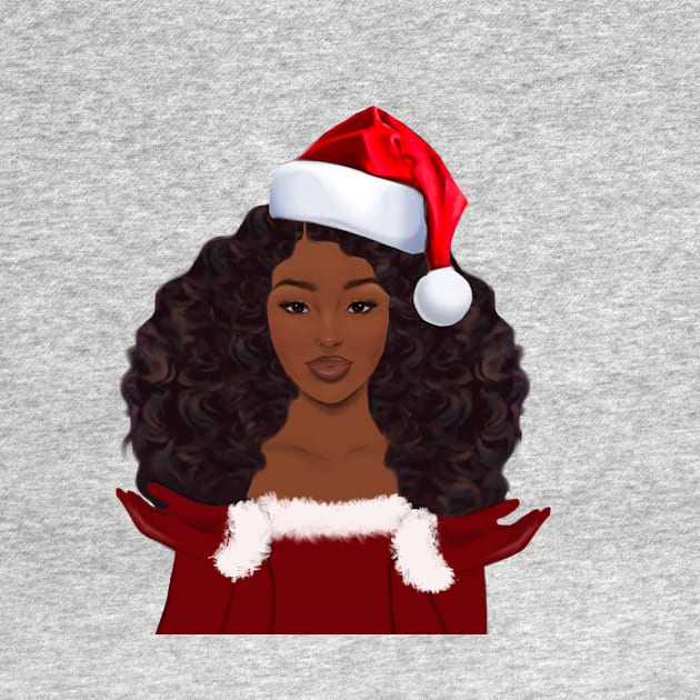 Afro Girl Santa Hat by Precious7